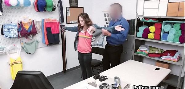  Officers big dick craves for teen pussy at his office